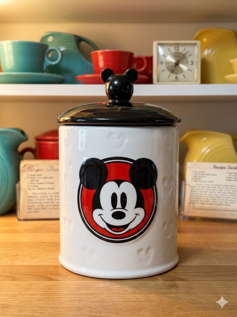 Vandor Disney Mickey Mouse Ceramic Canister with 3D Ear Lid - *Very Rare Item*